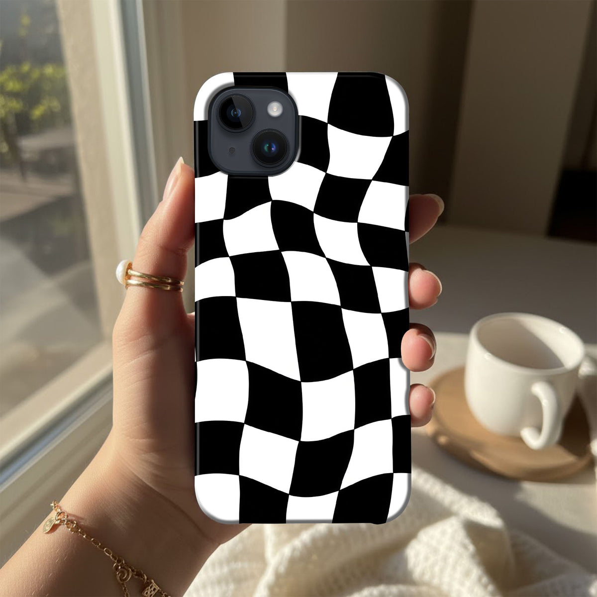 B&W Wavy Checks - cheekycase
