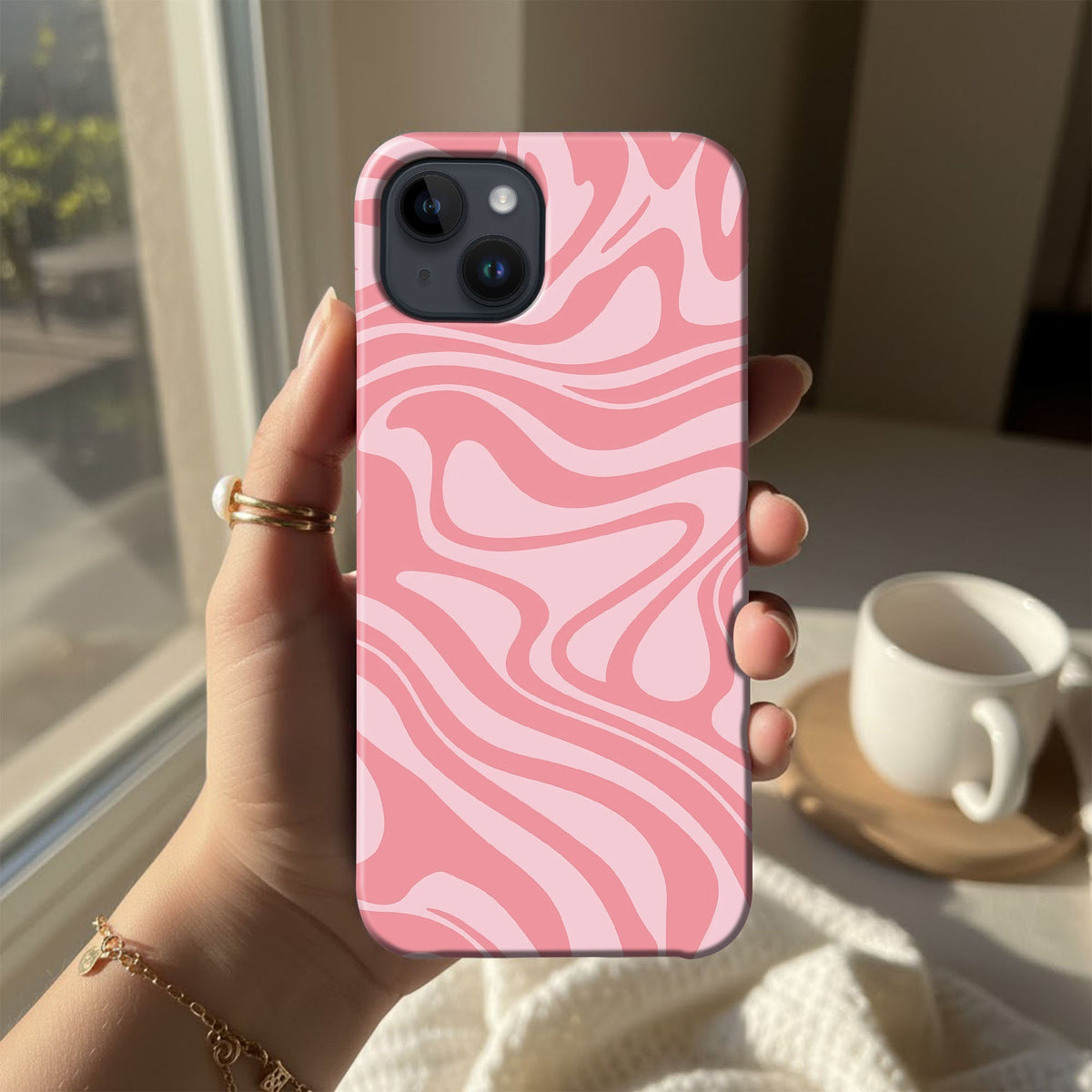 Pink Marble Swirls - cheekycase