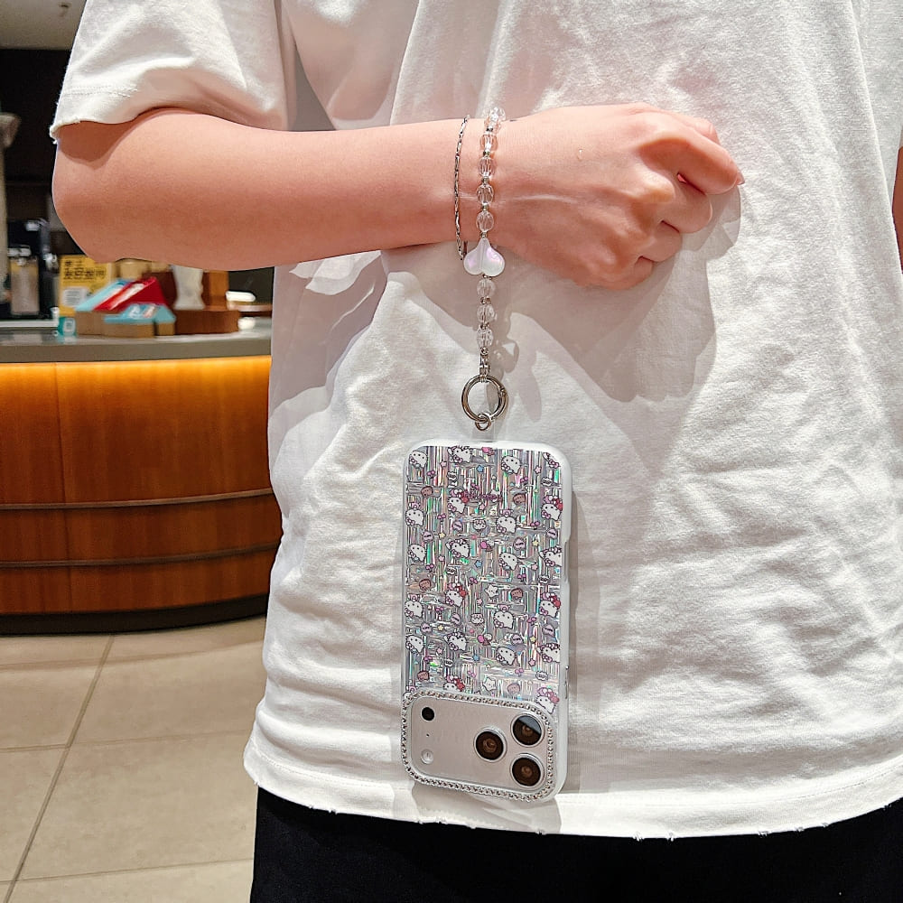 Aurora Shine Printed Phone Case – Random Print with Charm