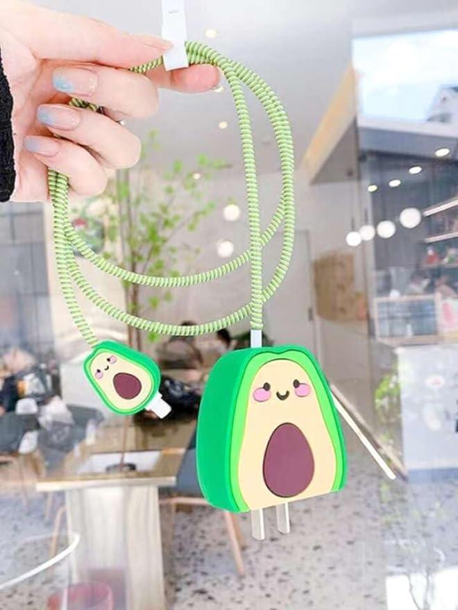 Avocado 3D Character Silicone Charger Cover for iPhone 18W/20W - 360° Full Protection - ShopOnCliQ