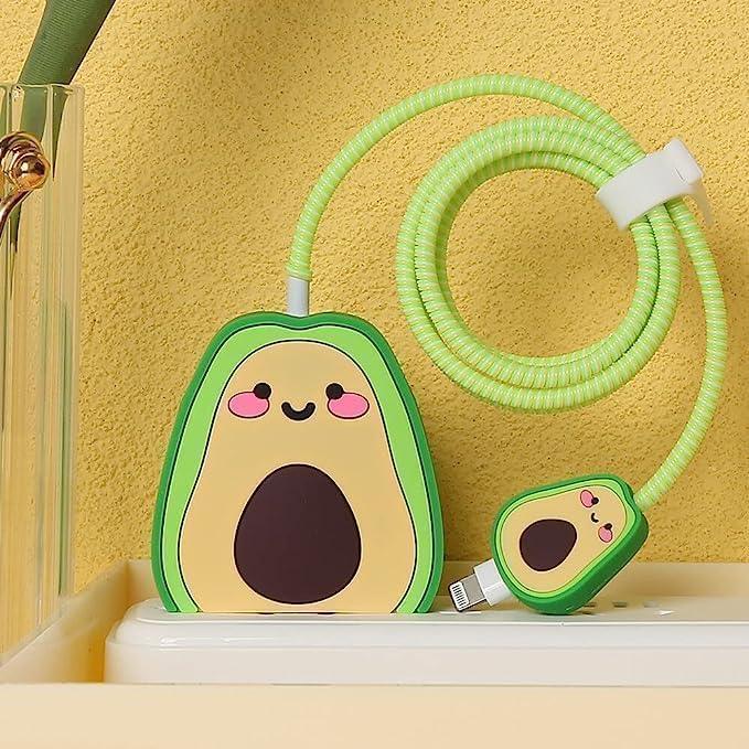 Avocado 3D Character Silicone Charger Cover for iPhone 18W/20W - 360° Full Protection - ShopOnCliQ
