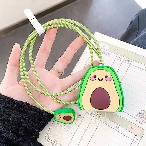 Avocado 3D Character Silicone Charger Cover for iPhone 18W/20W - 360° Full Protection - cheekycase