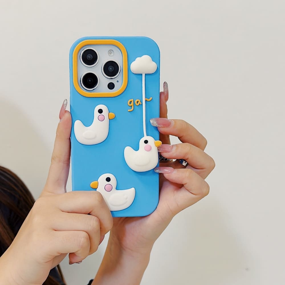 Cloudy Duck Dream Phone Case For iPhone