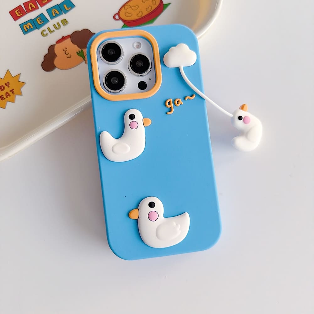 Cloudy Duck Dream Phone Case For iPhone