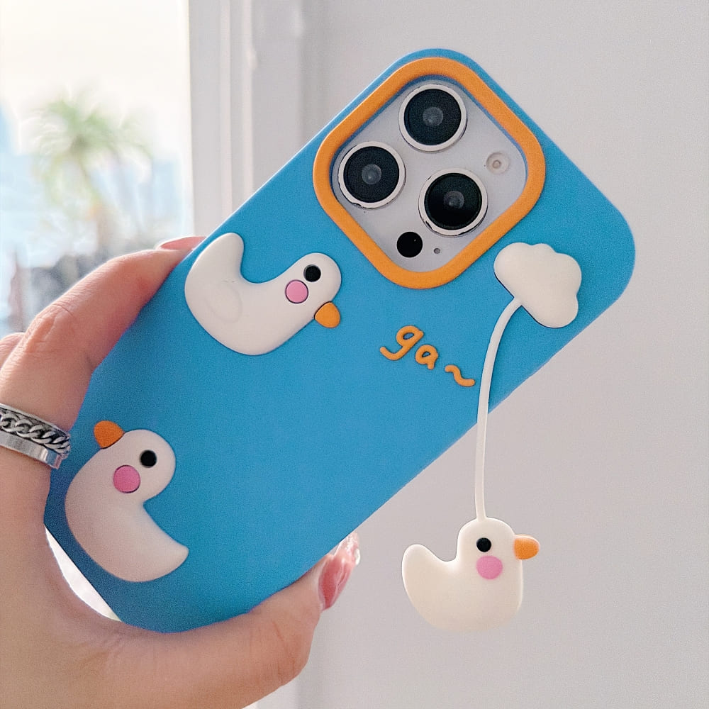 Cloudy Duck Dream Phone Case For iPhone