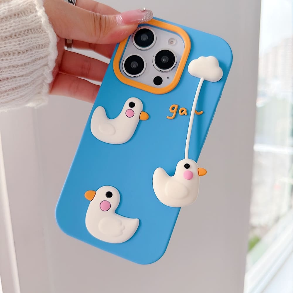 Cloudy Duck Dream Phone Case For iPhone
