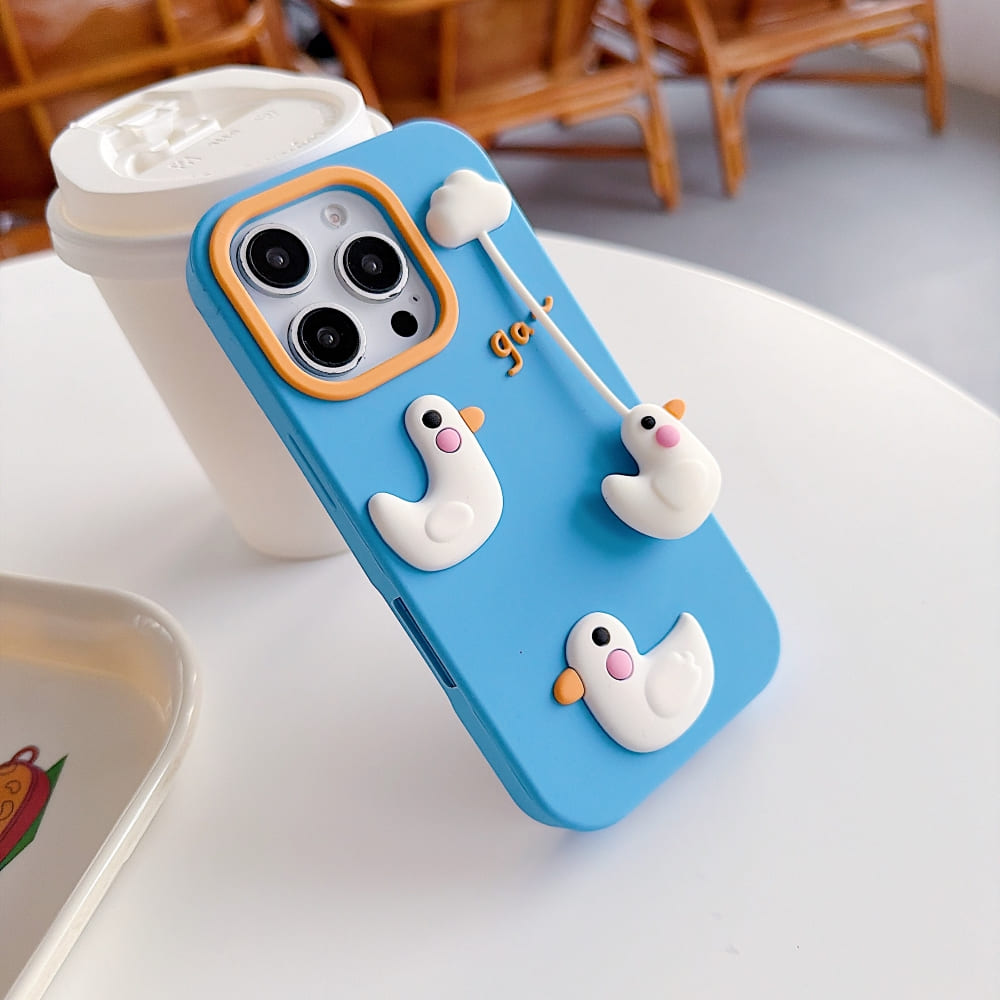 Cloudy Duck Dream Phone Case For iPhone