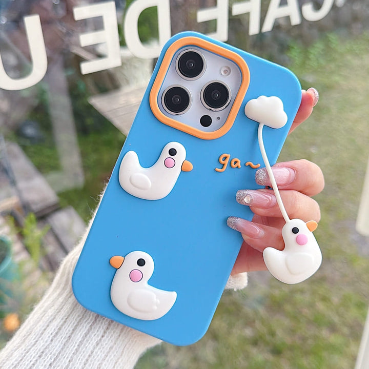 Cloudy Duck Dream Phone Case For iPhone