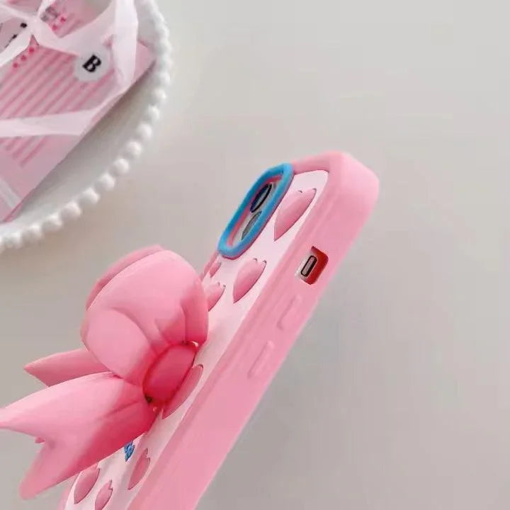 Cute Girl Bow Holder Soft Silicone Mobile Phone Case for iPhone - ShopOnCliQ