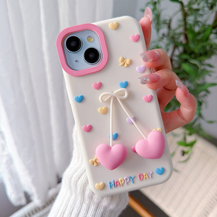 Dreamy Hearts Charm iPhone Case