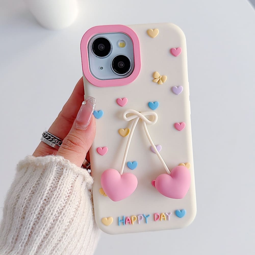 Dreamy Hearts Charm iPhone Case