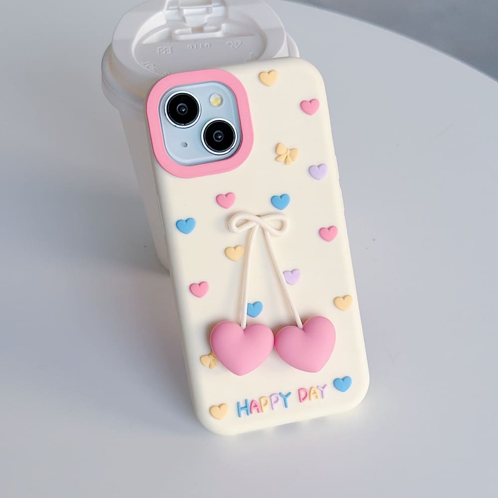 Dreamy Hearts Charm iPhone Case