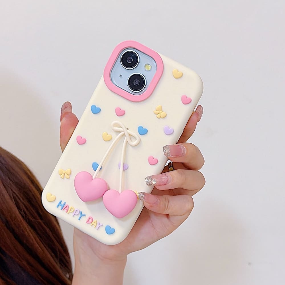 Dreamy Hearts Charm iPhone Case