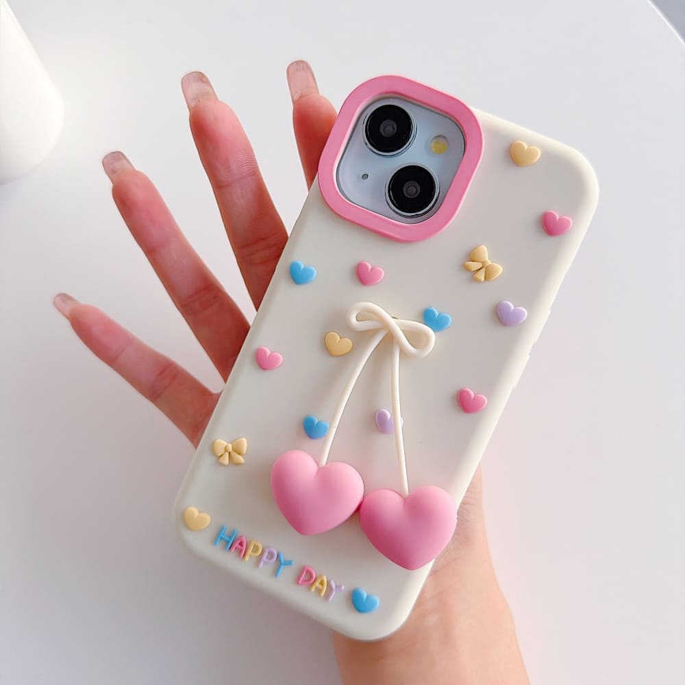 Dreamy Hearts Charm iPhone Case