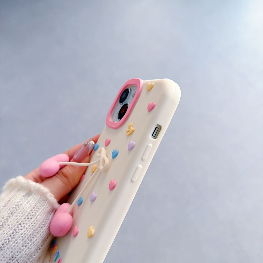 Dreamy Hearts Charm iPhone Case