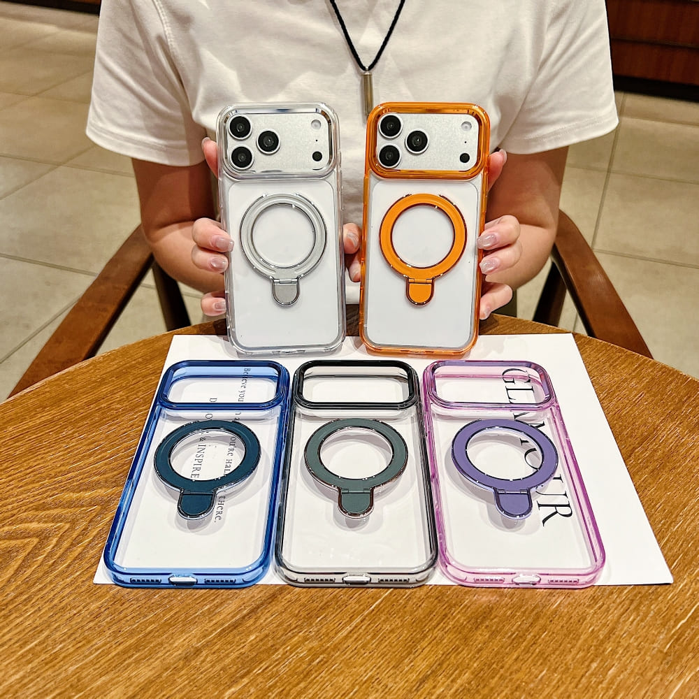 DITAKA Halo Stand Mag Crystal Phone Case