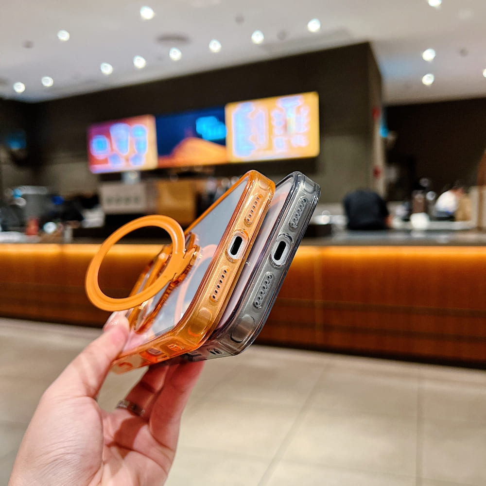 DITAKA Halo Stand Mag Crystal Phone Case