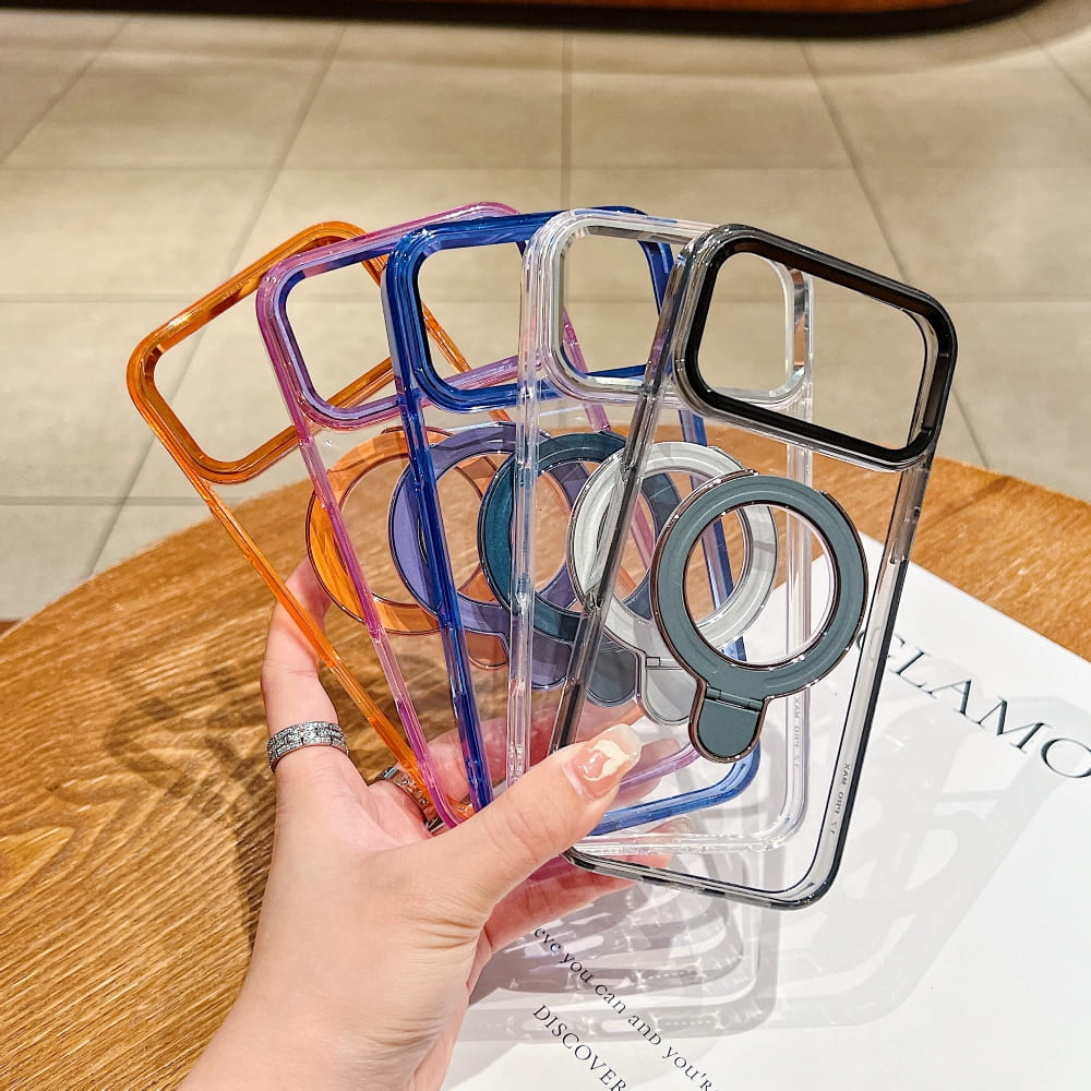 DITAKA Halo Stand Mag Crystal Phone Case