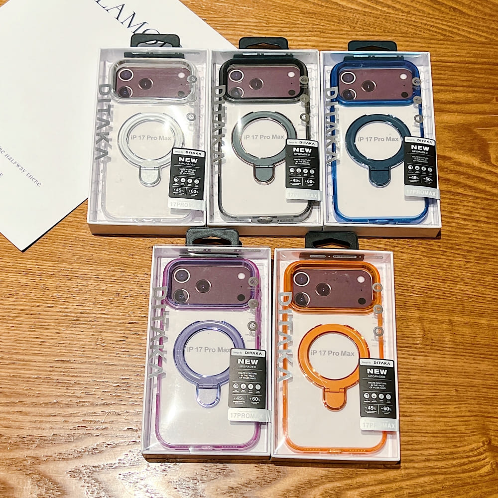 DITAKA Halo Stand Mag Crystal Phone Case