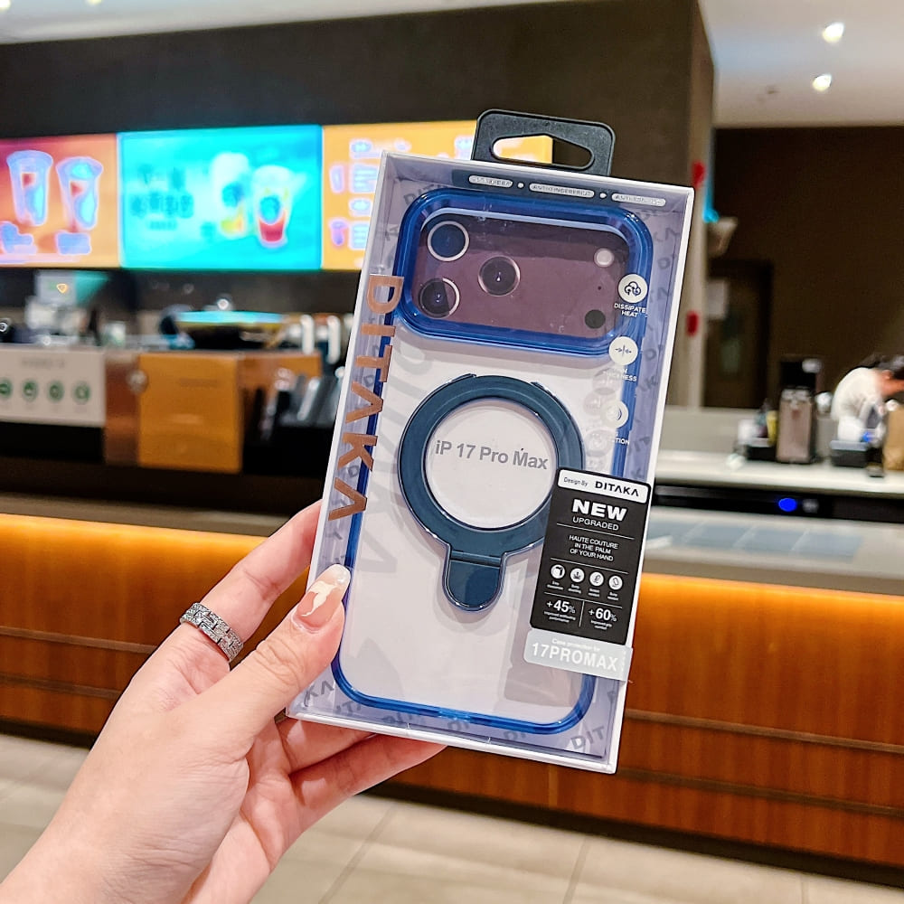 DITAKA Halo Stand Mag Crystal Phone Case