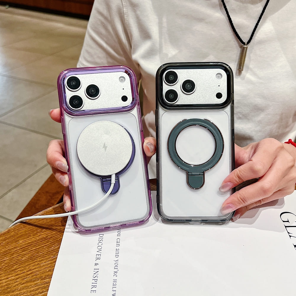 DITAKA Halo Stand Mag Crystal Phone Case