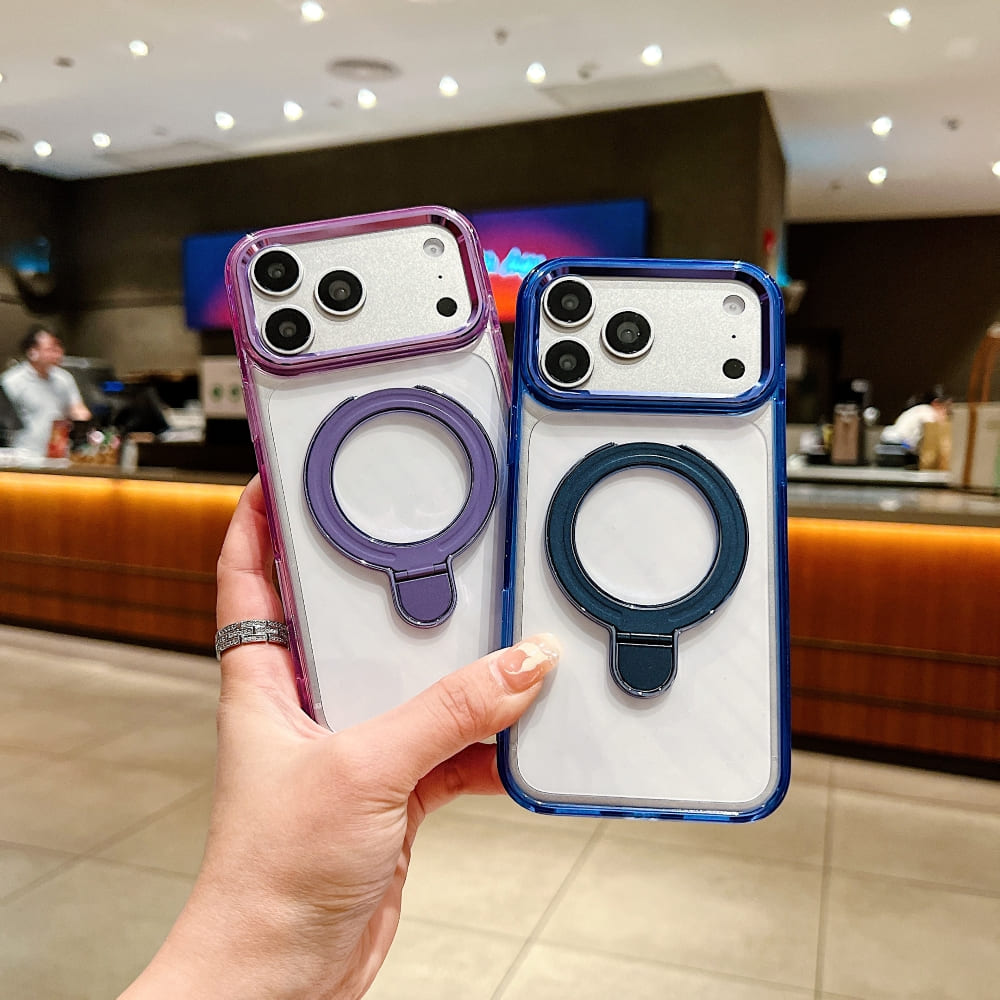 DITAKA Halo Stand Mag Crystal Phone Case