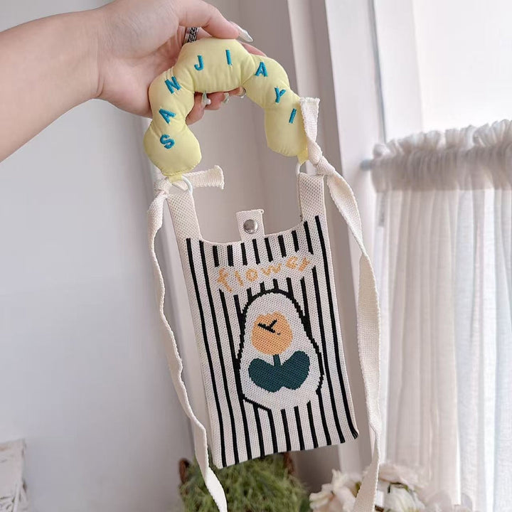 Bloomy Vibes Knit Cloud Handle Phone Bag