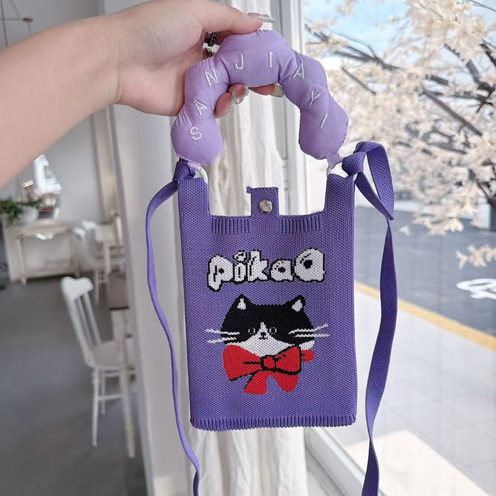 Pikka Knit Cloud Handle Phone Bag