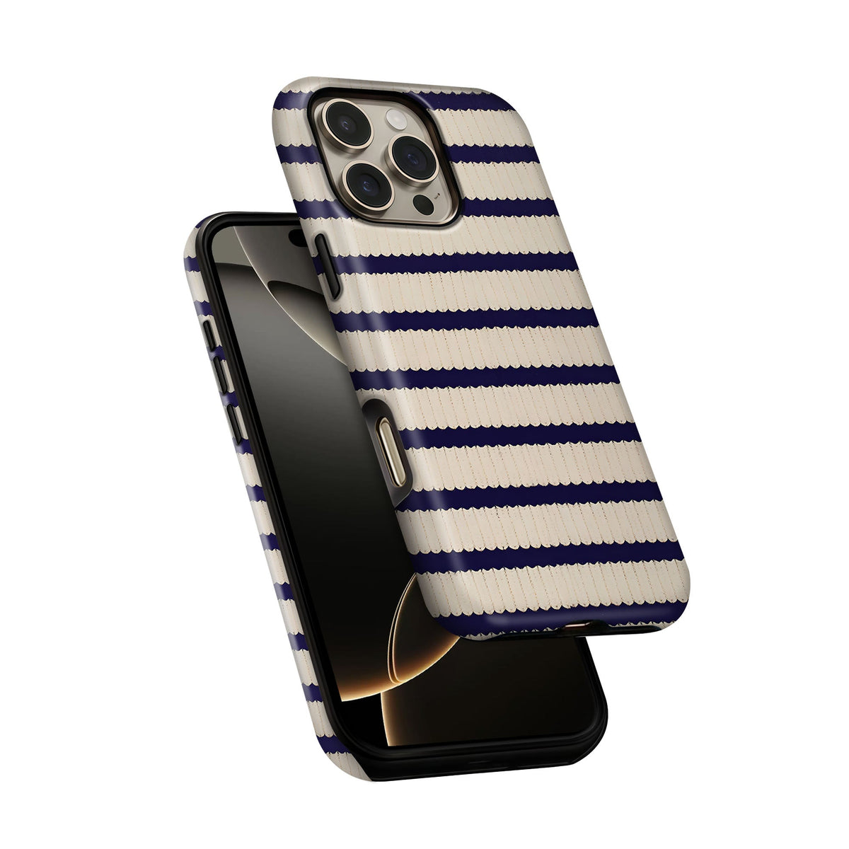 Navy Stripe Calm Tough Case - cheekycase