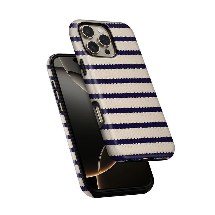 Navy Stripe Calm Tough Case - cheekycase