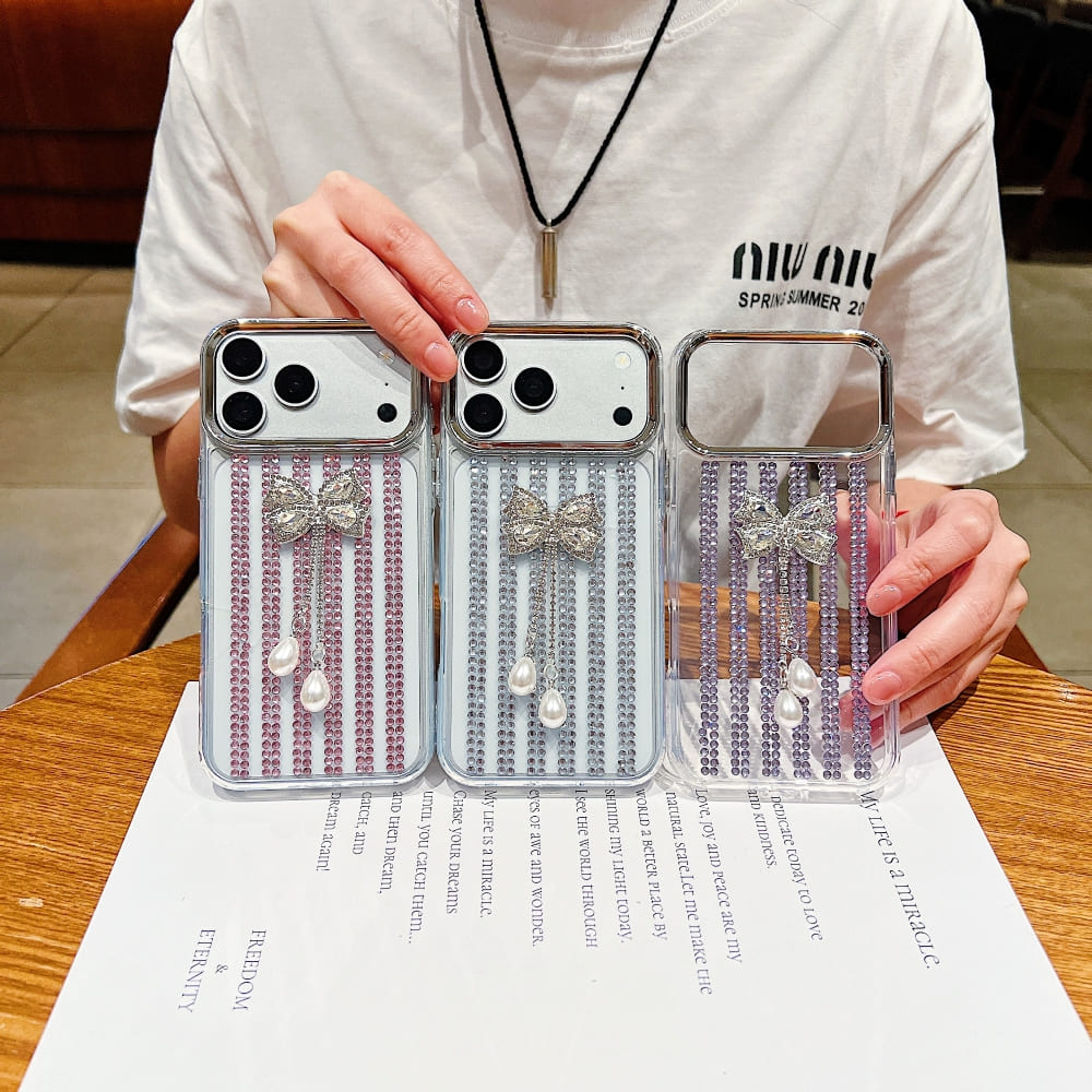 Royal Crystal Ribbon Glow Phone Case