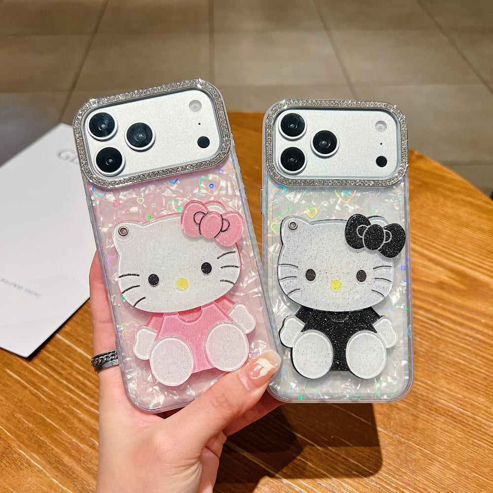 Sparkle Cat Reflection Mirror Phone Case