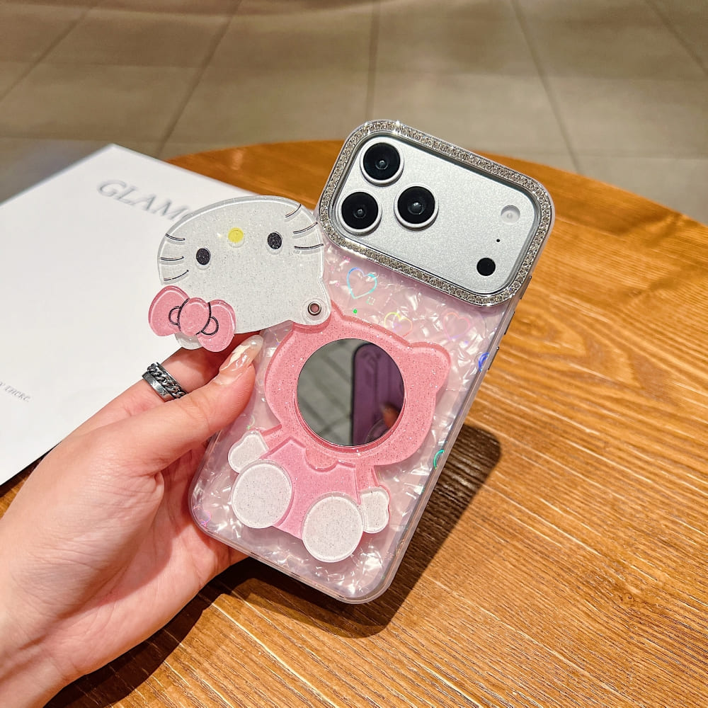 Sparkle Cat Reflection Mirror Phone Case