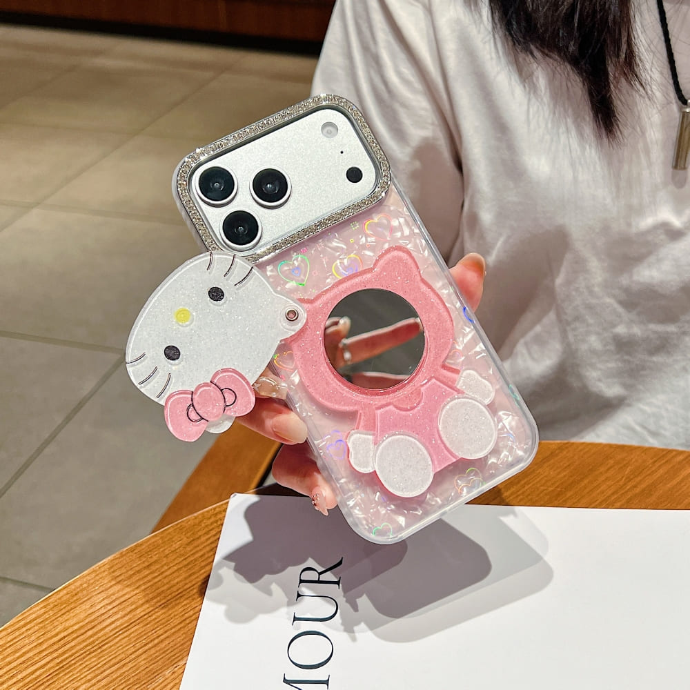 Sparkle Cat Reflection Mirror Phone Case