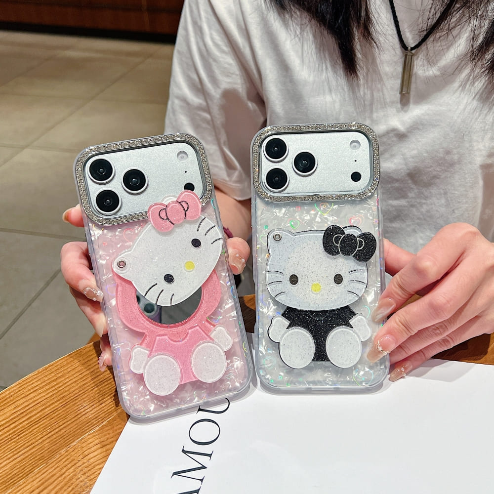 Sparkle Cat Reflection Mirror Phone Case