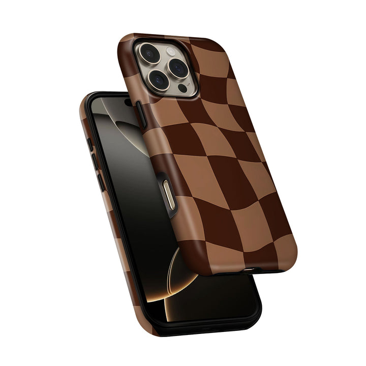 Wavy Brown Checks - cheekycase